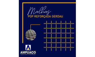 Malha POP Reforçada Gerdau (15X15 4,2MM) 2,45 X 6mts