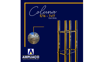 Coluna 5/16 - 7x17  POP Gerdau 6 metros