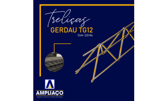 Treliça Gerdau TG12 com 12 metros