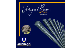 Vergalhão 4.2mm Gerdau CA 60 12 mts