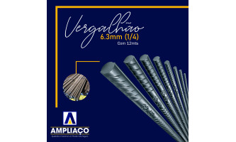 Vergalhão 6.3mm (1/4) Gerdau GG 50 12 mts